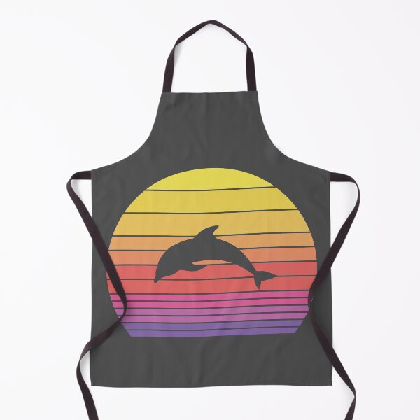 Item preview, Tropical Dolphin Beach Dolphin Lovers Retro Sunset designed and sold by JackLamel.
