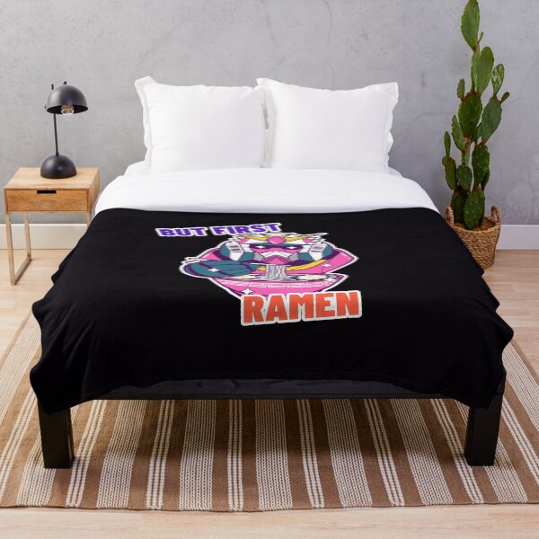 Japanese Ramen Robot Throw Blanket
