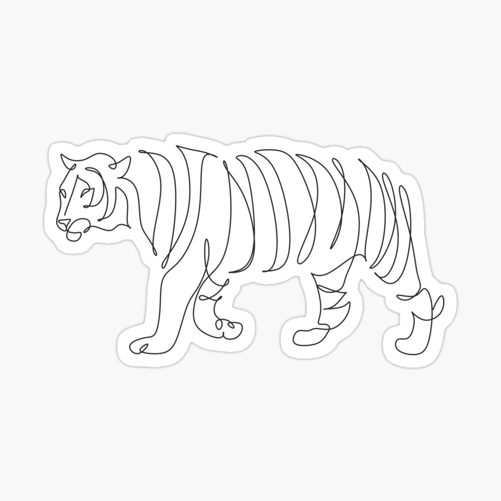 Tiger drawing easy