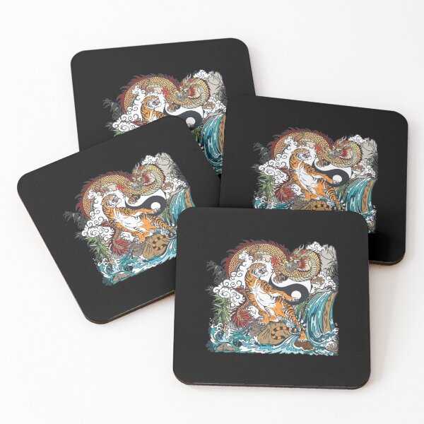 Item preview, Chines Dragon and Tiger Tattoo Graphic Yin and Yang Symbol| Perfect Gift|dragon tattoo designed and sold by carorowen.