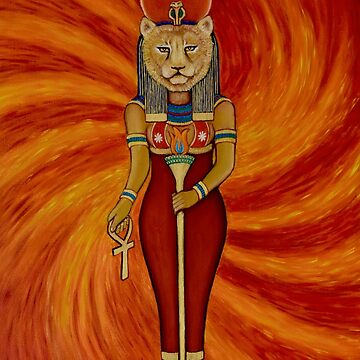 Artwork thumbnail, Sekhmet Egyptian Lioness Goddess by ChloeShalini