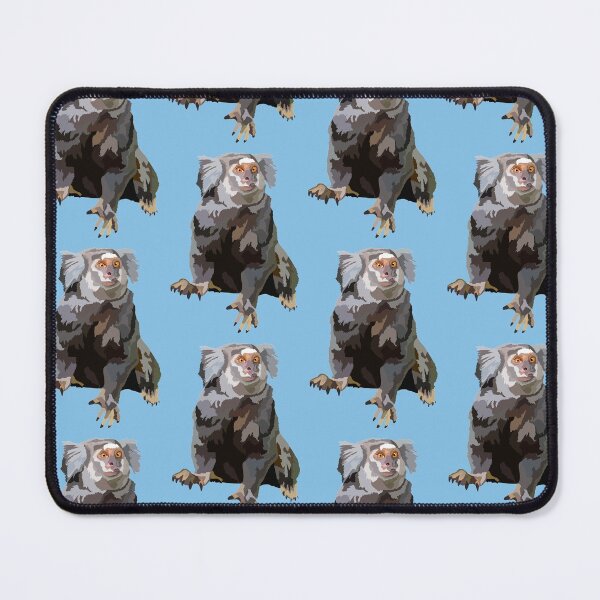 Item preview, B is for Black Tufted Marmoset,Black Tufted Marmoset Art Print – Exotic Monkey with Fluffy Ears Illustration designed and sold by PrettylittlepastelUk.