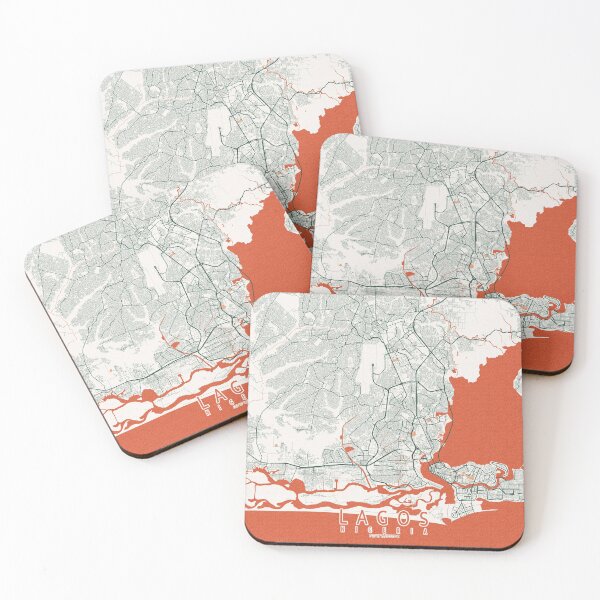 Item preview, Lagos City Map of Nigeria - Bohemian designed and sold by deMAP.