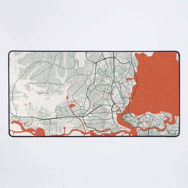 Item preview, Lagos City Map of Nigeria - Bohemian designed and sold by deMAP.