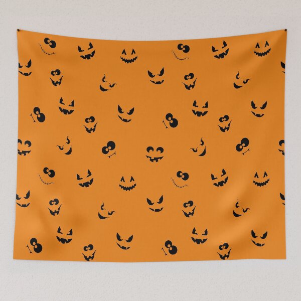 Item preview, Halloween - Creepy Face Pattern Black designed and sold by WearWolfDesigns.