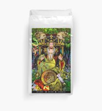 Queen of Pentacles Duvet Cover