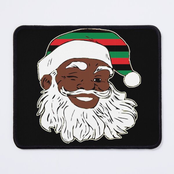 Item preview, Winking Black Santa Claus Christmas XMAS Pan African Flag Hat designed and sold by funnytshirtemp.