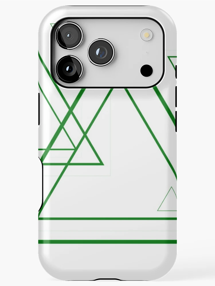 Thumbnail 1 of 4, iPhone Case, Green triangles designed and sold by RMSartZ.