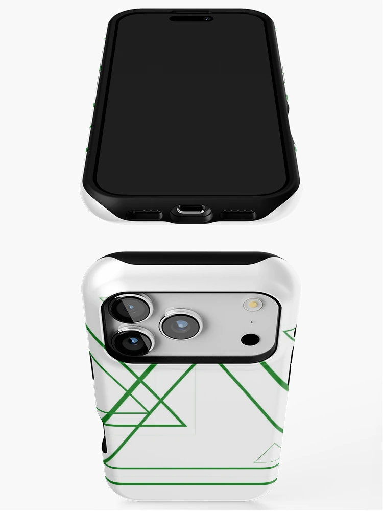 Thumbnail 3 of 4, iPhone Case, Green triangles designed and sold by RMSartZ.