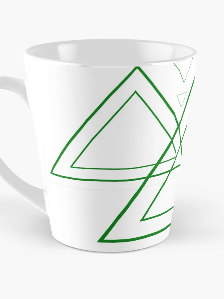 Thumbnail 3 of 4, Coffee Mug, Green triangles designed and sold by RMSartZ.
