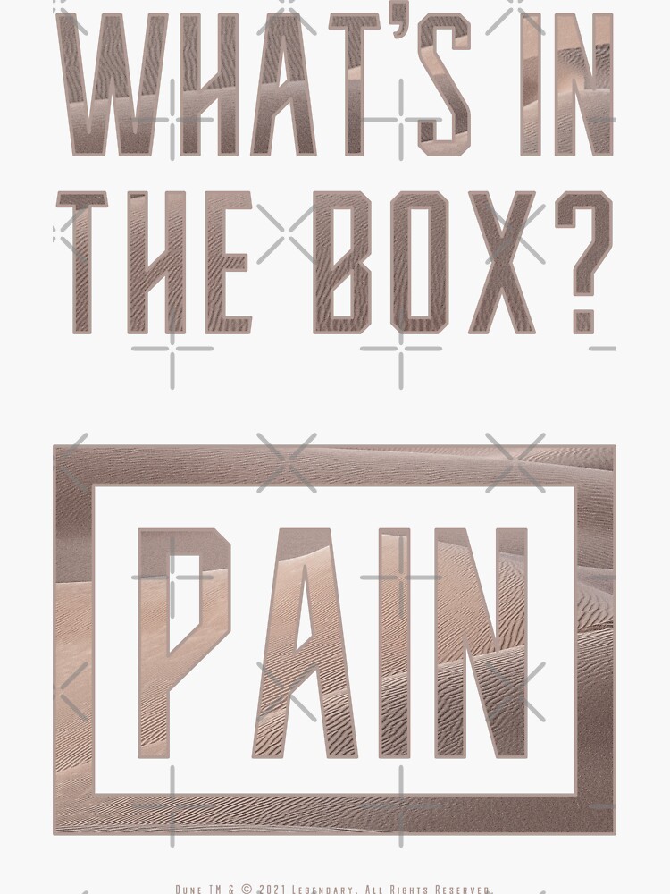Thumbnail 3 of 3, Sticker, Dune - What's In The Box? Pain (Light) - designed and sold by Printerially.
