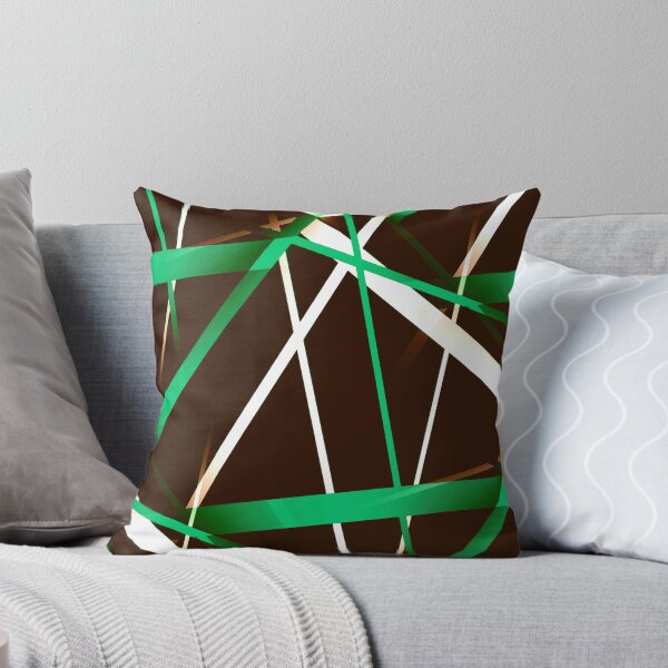 Item preview, Seamless Dark Green and White Strips Pattern On Black Background designed and sold by taiche.