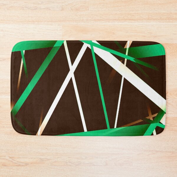 Item preview, Seamless Dark Green and White Strips Pattern On Black Background designed and sold by taiche.