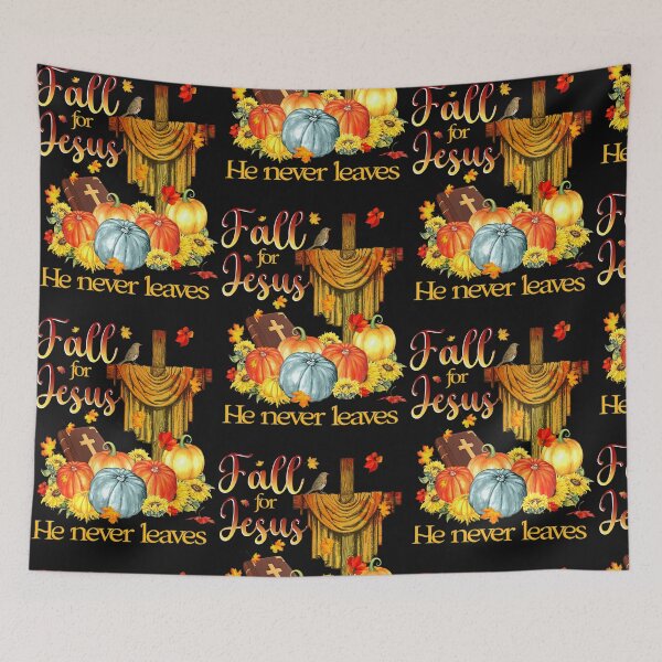 Item preview, Pumpkin Cross Fall For Jesus He Never Leaves designed and sold by Ngothaovinh.