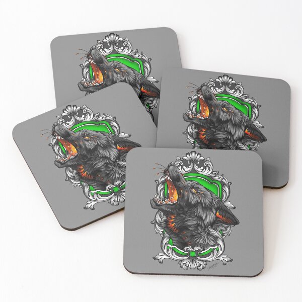 Item preview, Green fire wolf designed and sold by Lilia-SEILLAN.