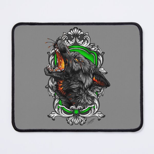 Item preview, Green fire wolf designed and sold by Lilia-SEILLAN.