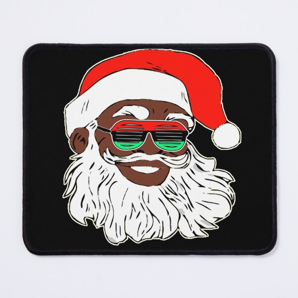 Item preview, Winking Black Santa Claus Christmas XMAS Pan African Flag Sunglasses designed and sold by funnytshirtemp.
