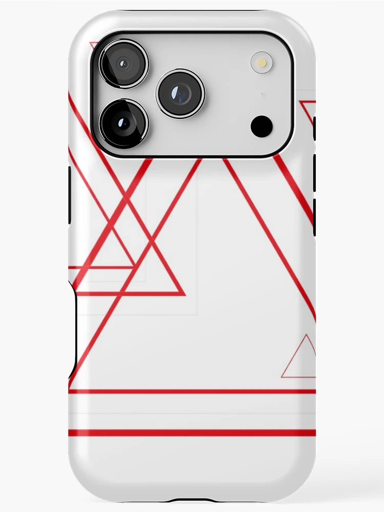 Thumbnail 1 of 4, iPhone Case, Red triangles designed and sold by RMSartZ.
