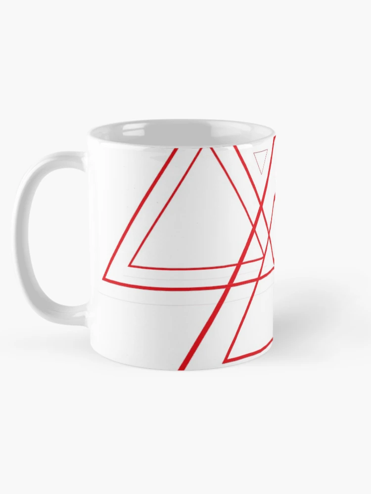 Thumbnail 5 of 6, Coffee Mug, Red triangles designed and sold by RMSartZ.
