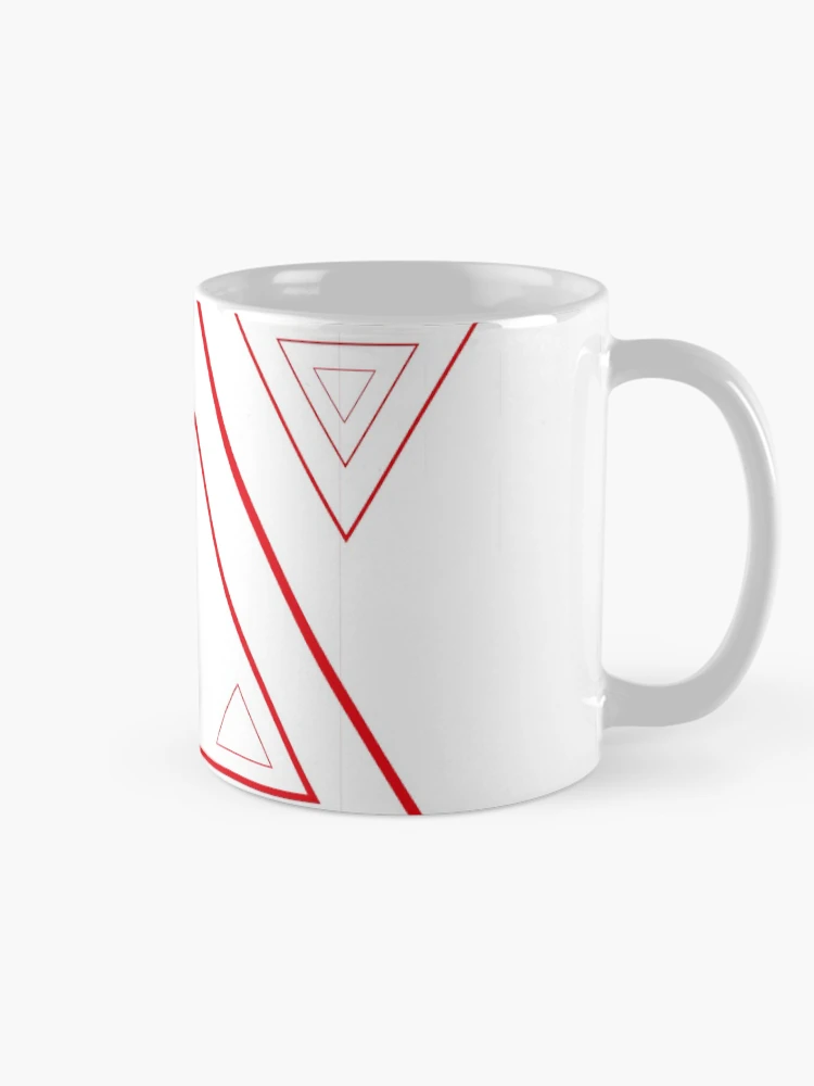 Thumbnail 3 of 6, Coffee Mug, Red triangles designed and sold by RMSartZ.
