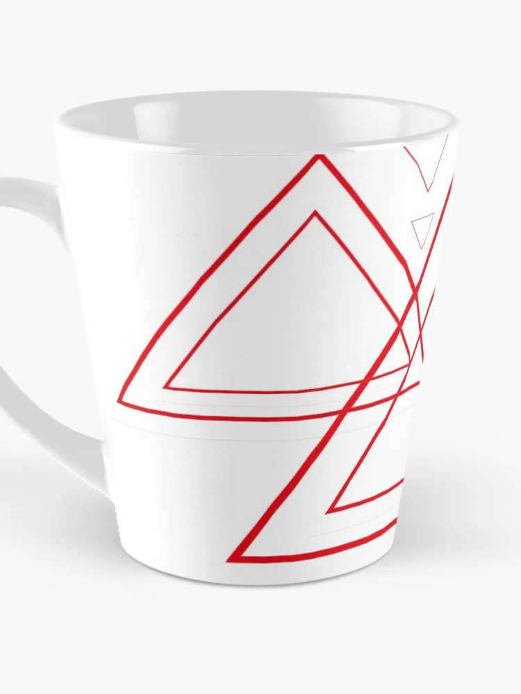 Thumbnail 3 of 4, Coffee Mug, Red triangles designed and sold by RMSartZ.