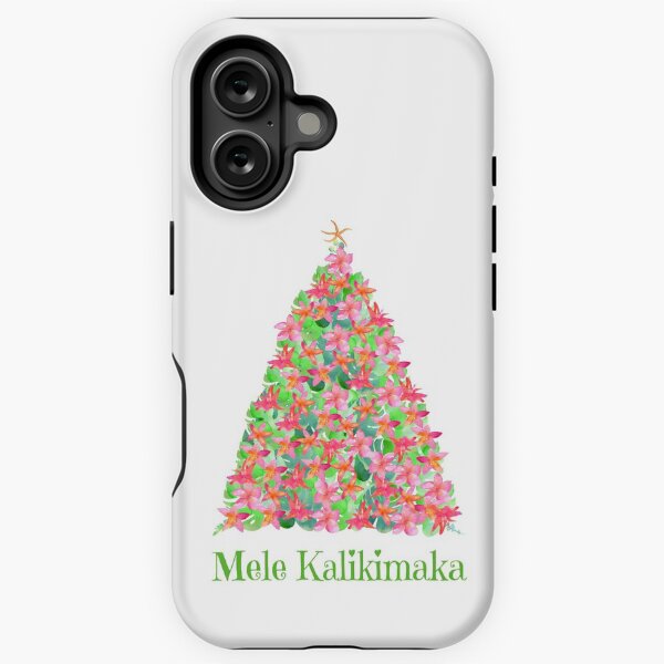 Vista previa del artículo con la obra «Mele Kalikimaka Tropical Hawaiian Christmas Tree Acuarela Ilustración», diseñado y vendido por TheLomiLoveBus.