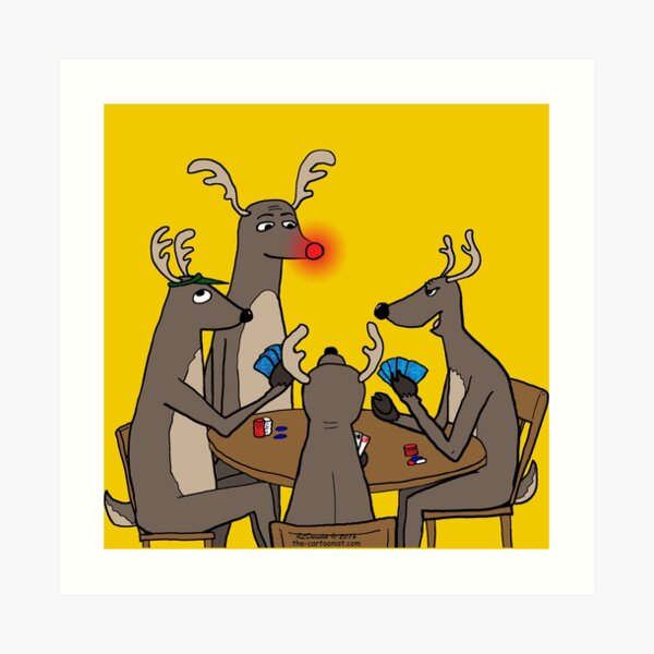 Reindeer Games Art Print