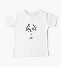 Abstract Christmas deer with red nose Baby Tee