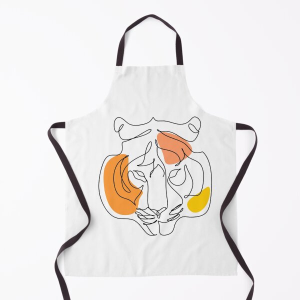 Item preview, Tiger face line drawing designed and sold by OneLinePrint.