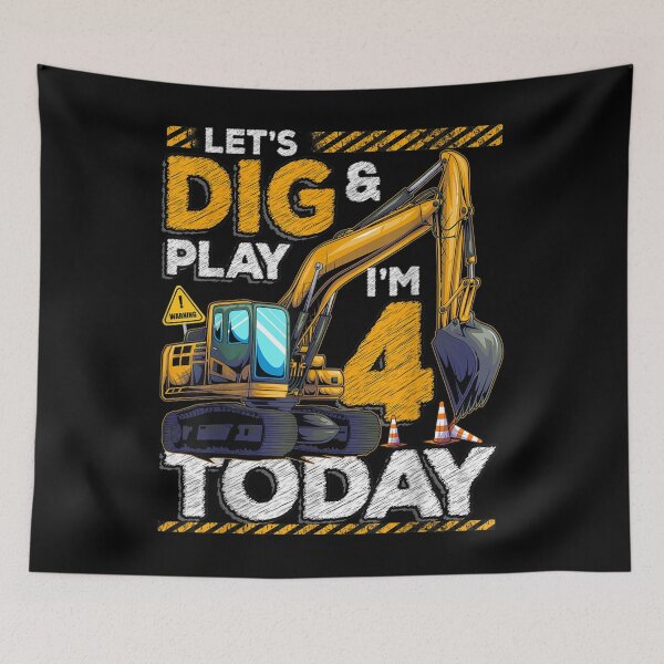 Item preview,  Birthday Boy Construction 4th Excavator designed and sold by caral8.