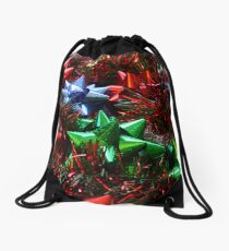 Christmas Bows Drawstring Bag
