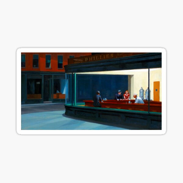 "Nighthawks" by Edward Hopper (1942) Sticker