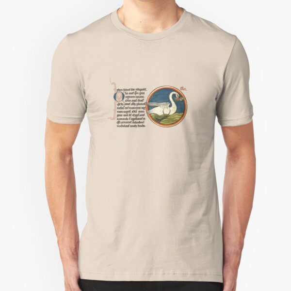 Medieval swan Camiseta ajustada