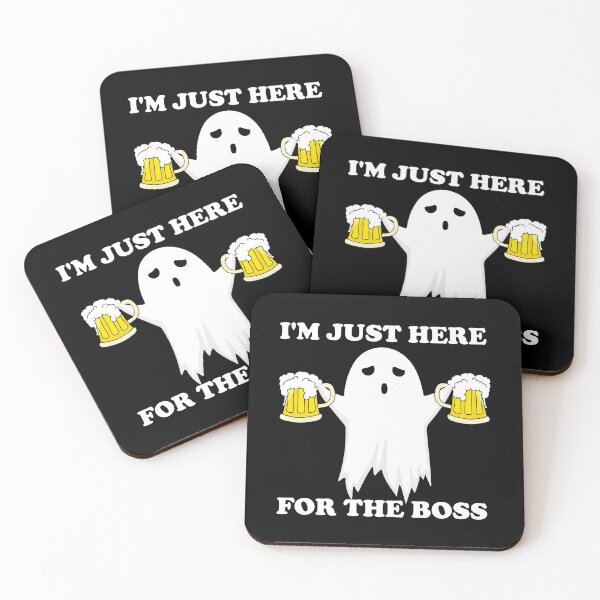 Item preview, I'm Just Here for the Boos Funny Halloween Beer Drunk Tee Shirt designed and sold by VibesTraining.