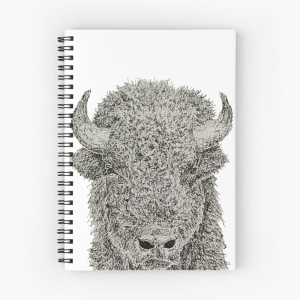 Item preview, Dotwork Bison Art Print designed and sold by DrawWithSacha.