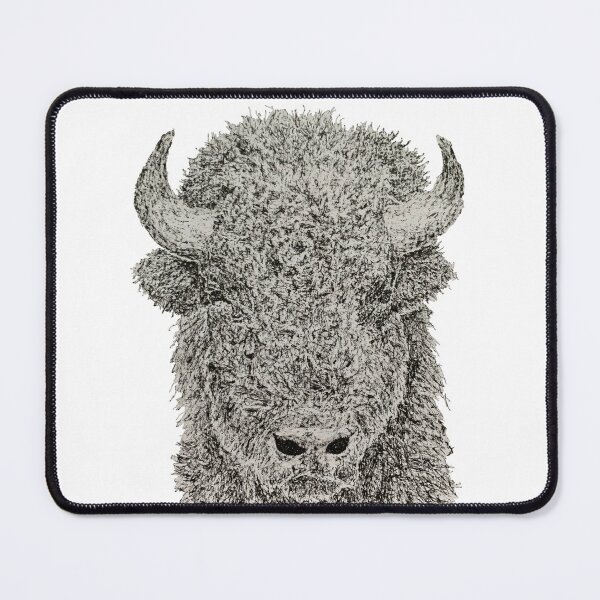 Item preview, Dotwork Bison Art Print designed and sold by DrawWithSacha.
