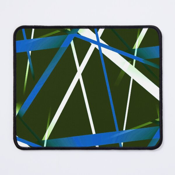 Item preview, Seamless Blue and White Strips Pattern On Green Black Background designed and sold by taiche.