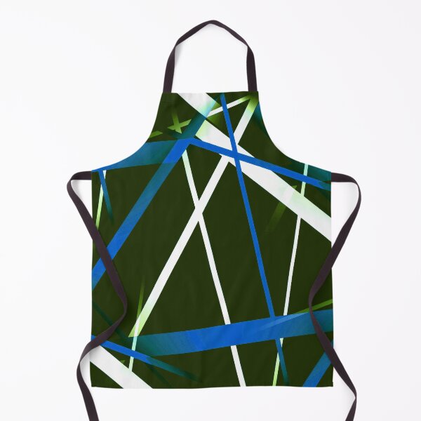 Item preview, Seamless Blue and White Strips Pattern On Green Black Background designed and sold by taiche.