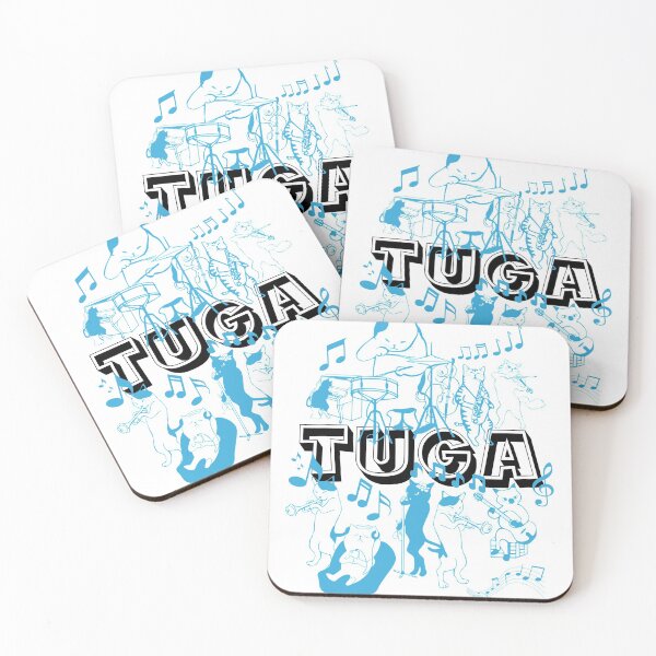 Item preview, Funny Music Cats - White/blue designed and sold by TugaMerch.