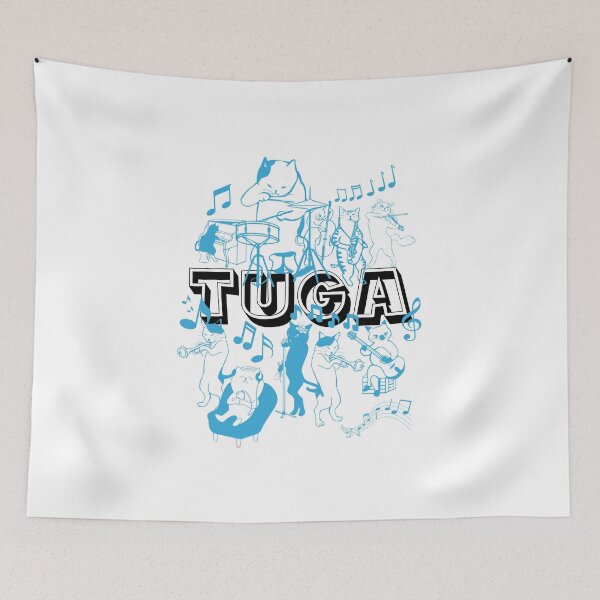 Item preview, Funny Music Cats - White/blue designed and sold by TugaMerch.