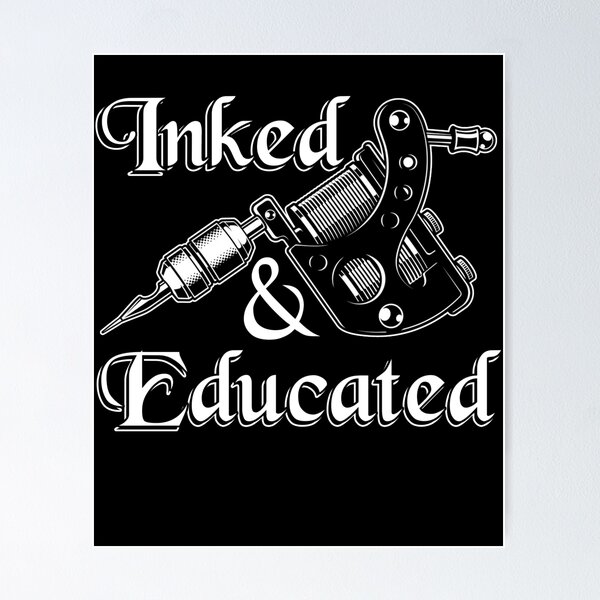 Item preview, Inked And Educated T Shirt, Gift for Tattoo Artist, Traditional Tattoo Clothing Gift for Men Women designed and sold by VibesTraining.