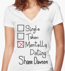 Mentally Dating Shane Dawson Women's Fitted V-Neck T-Shirt