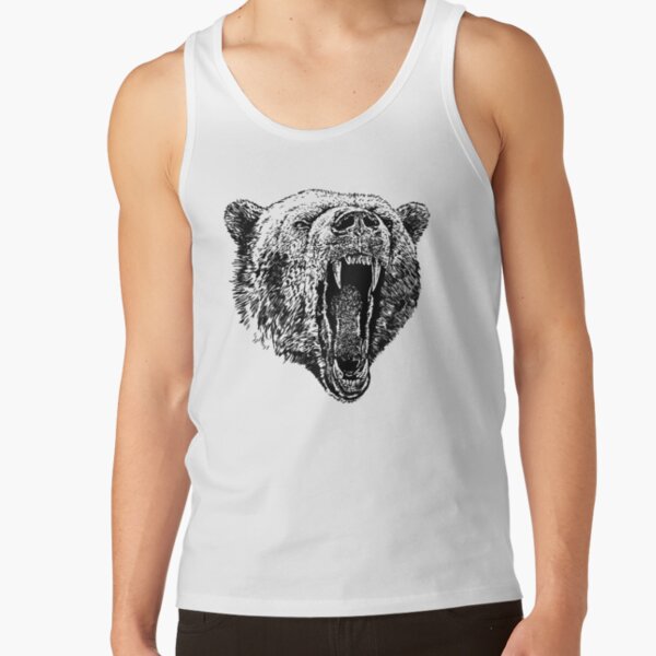 Angry Grizzly Bear Sports Bras for Women Support Tank Top