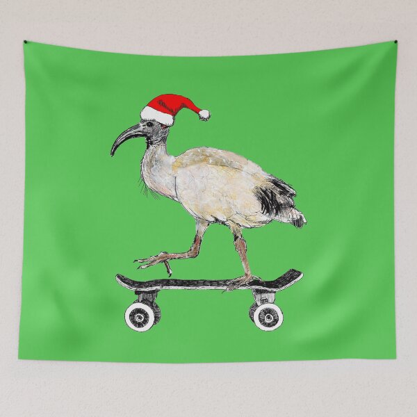 Item preview, Christmas Skateboarding Ibis - Merry Xmas Gladys! designed and sold by LunaticPainter.