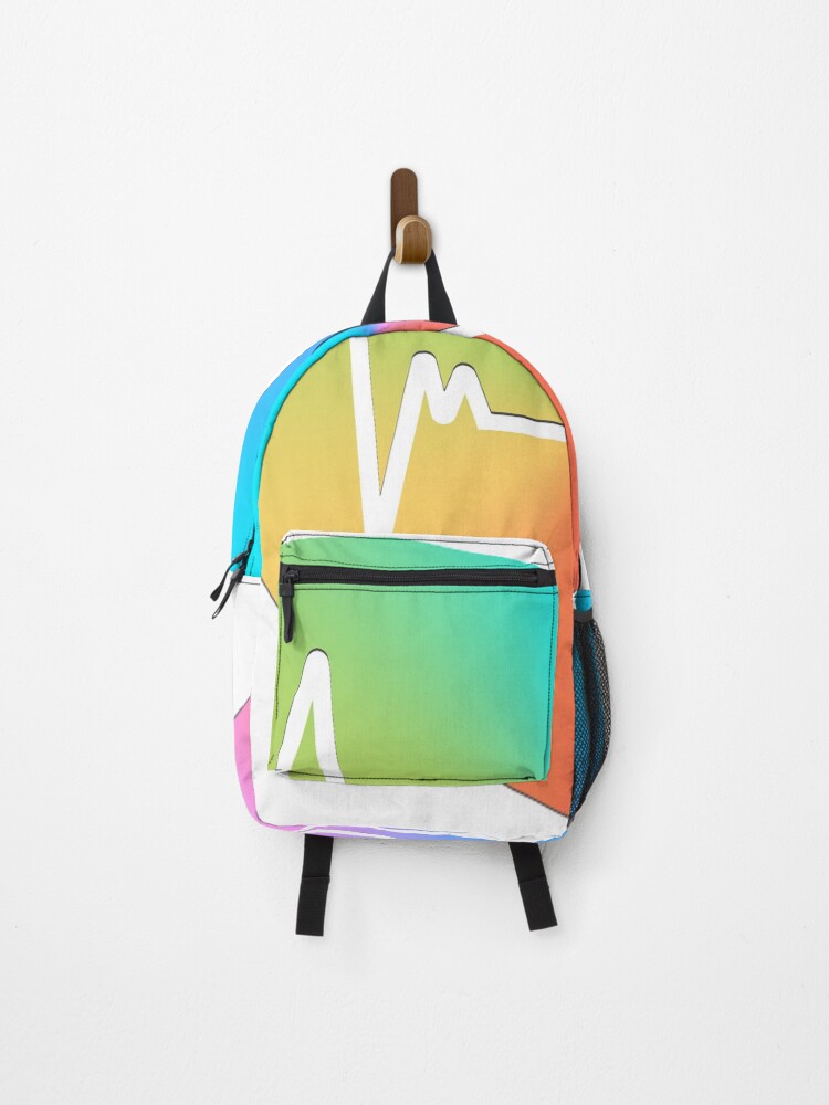 Thumbnail 1 of 3, Backpack, LGBT Heart Beat designed and sold by RMSartZ.