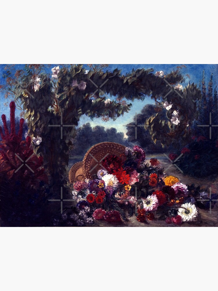 "Basket of Flowers Vintage (Eugène Delacroix)" Poster for Sale by