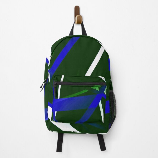 Item preview, Seamless Dark Blue and White Strips Pattern On Green Black Background designed and sold by taiche.
