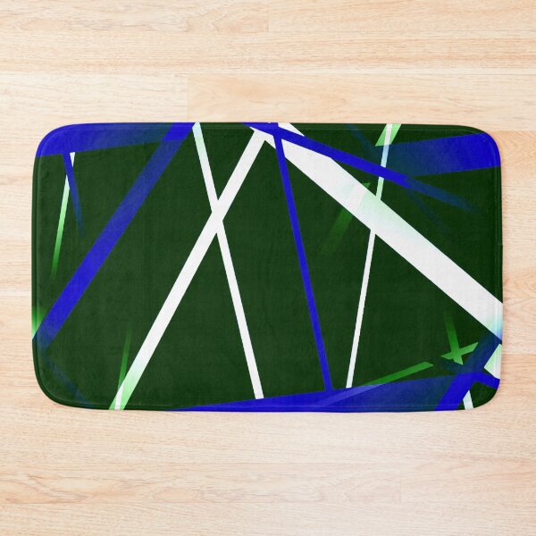 Item preview, Seamless Dark Blue and White Strips Pattern On Green Black Background designed and sold by taiche.