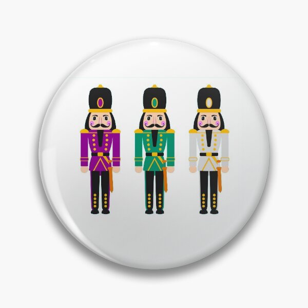 Item preview, Christmas Nutcracker Purple Green Silver designed and sold by ontherails.