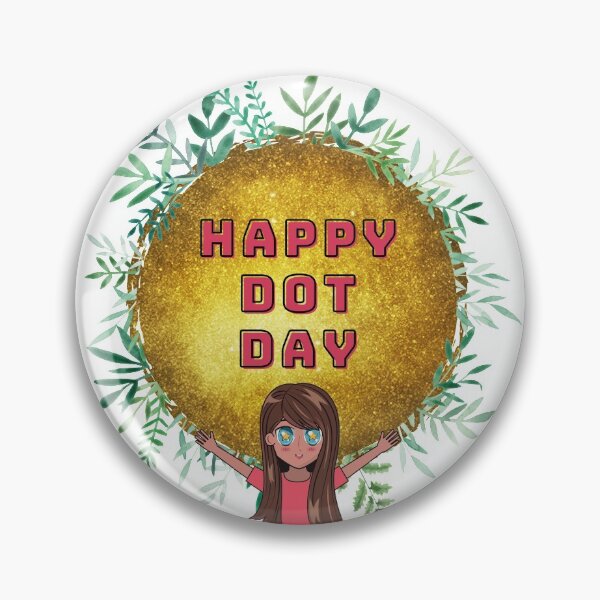 Item preview, Happy Dot Day Anime Girl with Nature Gold designed and sold by UPSTORE-RB.